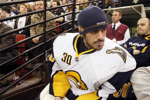 Sabres Goalie Ryan Miller Rides Pine in First Game Back Since Winning Silver at Olympics
