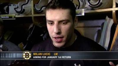Bruins' Milan Lucic Working His Way Back to the Ice