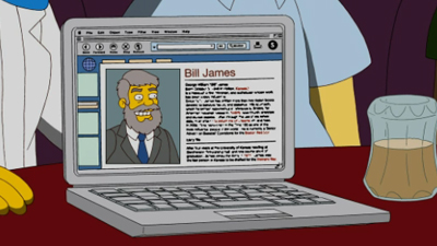 Sabermetrician Bill James Pokes Fun at Himself on 'The Simpsons'