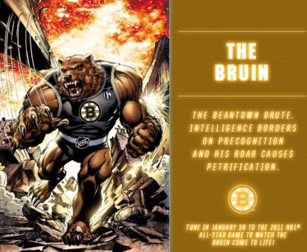 NHL Unveils 'The Bruin' Mascot as 13th Guardian Character in Comic-Art Form
