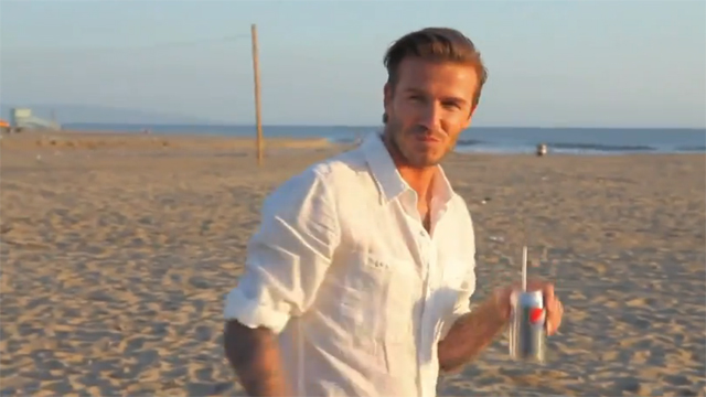 David Beckham Sips Diet Pepsi With a Straw, Sinks Barrel Shots in Commercial Disguised As Viral Trick Shot Video