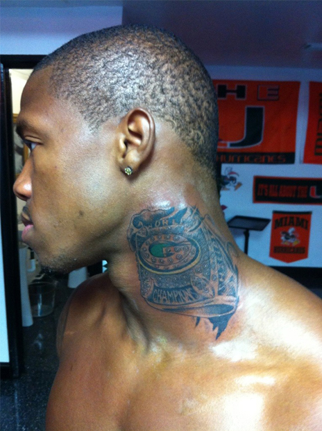 Green Bay Packers Cornerback Sam Shields Gets Tattoo of Super Bowl Ring On His Neck (Photo)