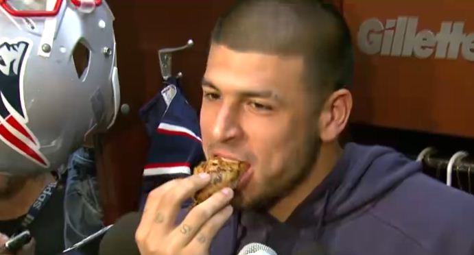 Was Aaron Hernandez Taking a Shot at Red Sox During Media Availability on Thursday?