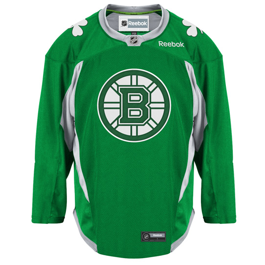 The Bruins' St. Patrick's Day jerseys are here, and no, there's