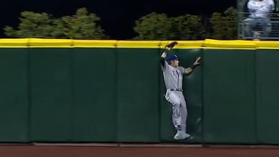 Josh Hamilton Breaks Safeco Field Outfield Fence With Leaping Catch