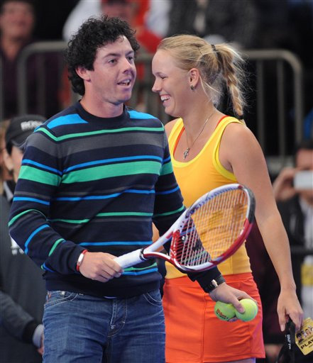 Rory McIlroy Interrupts Caroline Wozniacki-Maria Sharapova Tennis Match to Play a Point at Madison Square Garden