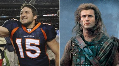 Tim Tebow's Greatest Inspiration Comes From Old Testament-Like Bastion of Wrath 'Braveheart'