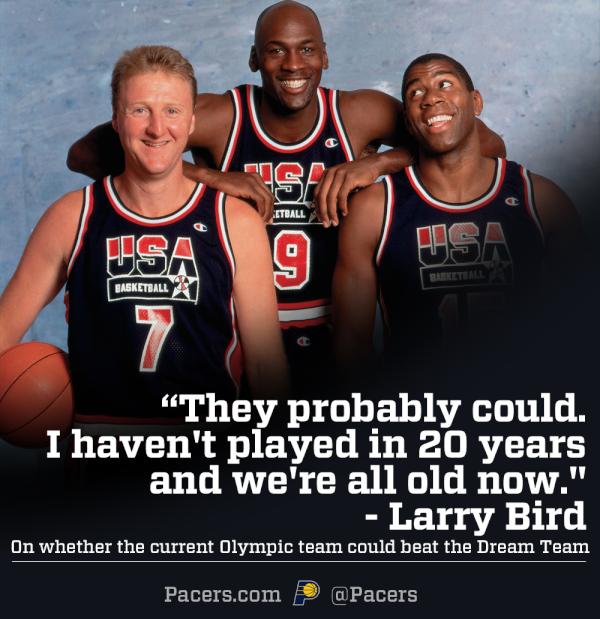 Larry Bird Admits Team USA Could Beat Dream Team Because 'I Haven't Played in 20 Years and We're All Old Now'