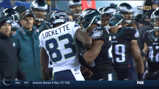 Ricardo Lockette Fails To Draw Flag With Blatant Flop Vs. Eagles (GIF) 