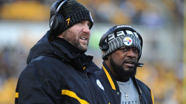 Pittsburgh Steelers quarterback Ben Roethlisberger and coach Mike Tomlin