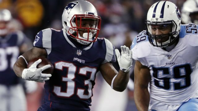 New England Patriots running back Dion Lewis
