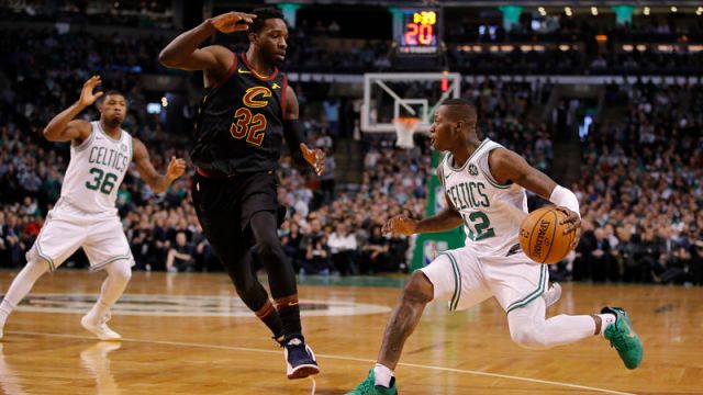Boston Celtics guards Marcus Smart and Terry Rozier