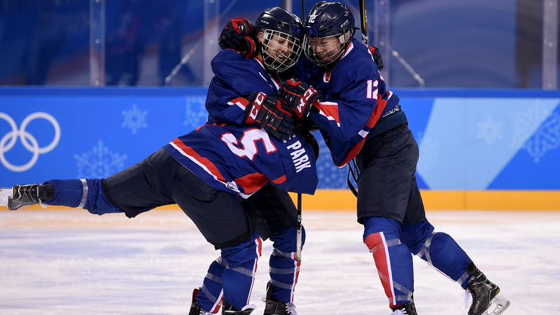 Watch Unified Korean Hockey Team Go Nuts After Scoring First Olympic Goal 