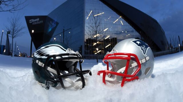 New England Patriots and Philadelphia Eagles at Super Bowl LII