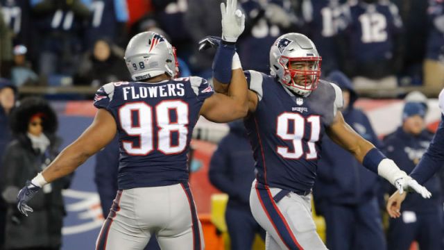 New England Patriots defensive ends Trey Flowers, Deatrich Wise