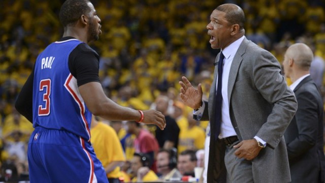 Los Angeles Clippers head coach Doc Rivers and guard Chris Paul
