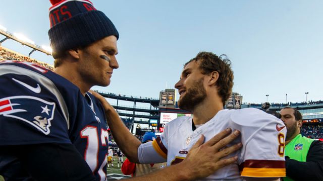 New England Patriots quarterback Tom Brady and Kirk Cousins