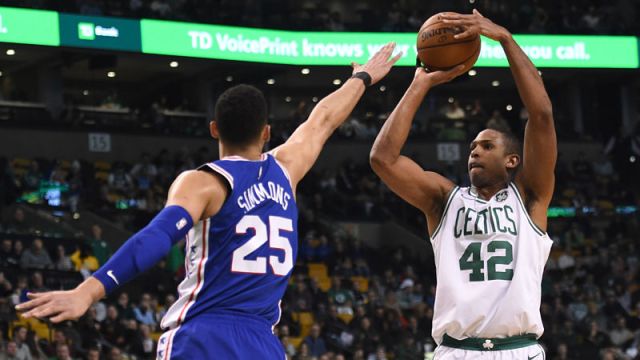 Philadelphia 76ers guard Ben Simmons and Boston Celtics forward Al Horford