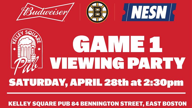 Kelley Square Pub To Host Bruins Game 1 Budweiser Viewing