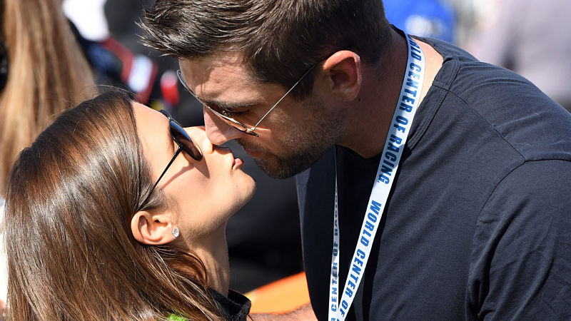 Packers' Aaron Rodgers, Danica Patrick Sit Courtside at Bucks Game