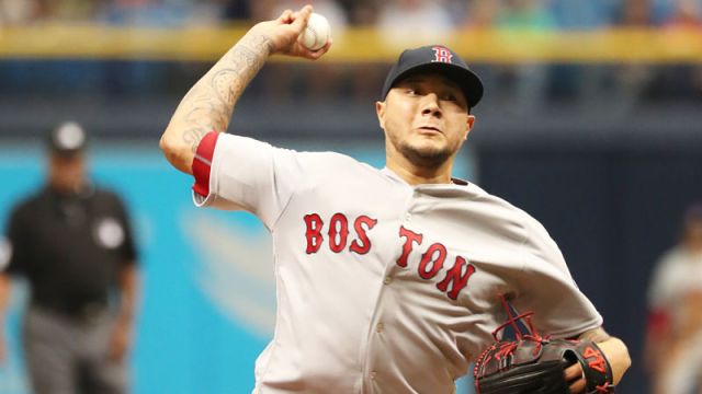 Boston Red Sox pitcher Hector Velazquez