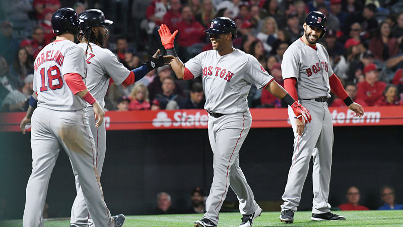 Red Sox Wrap Boston Routs Angels 90, Wins Sixth Straight Game