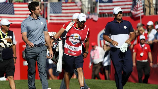 PGA golfers Rory McIlroy and Patrick Reed