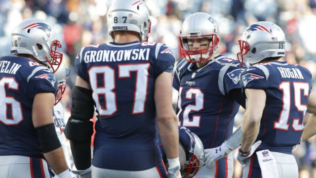 New England Patriots quarterback Tom Brady and tight end Rob Gronkowski