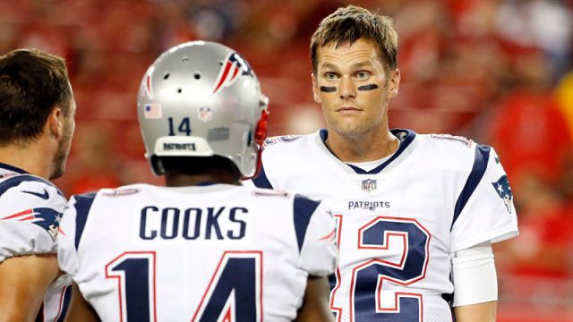 New England Patriots quarterback Tom Brady and Los Angeles Rams receiver Brandin Cooks