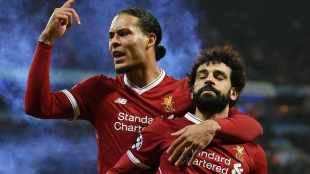 Liverpool's Virgil van Dijk and Mohamed Salah
