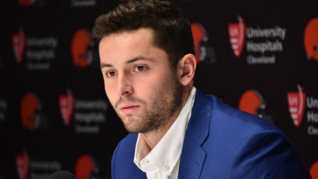 Cleveland Browns first round and overall number one pick in the NFL draft Baker Mayfield