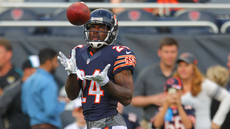 Kelvin Hayden of the Atlanta Falcons runs with an interception