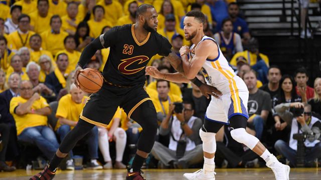 Cleveland Cavaliers forward LeBron James and Golden State Warriors guard Stephen Curry