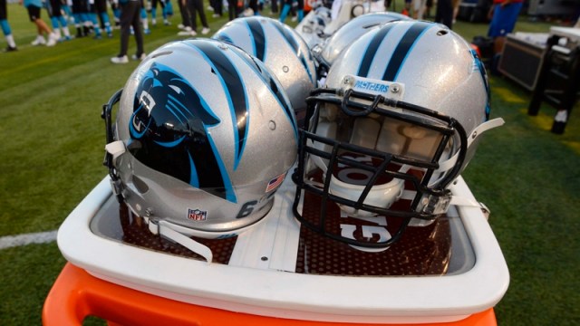 Carolina Panthers helmets