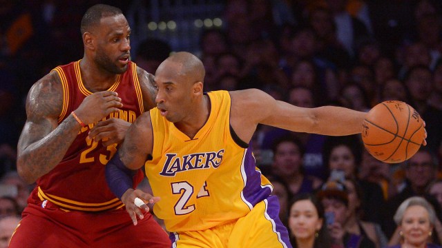 Cleveland Cavaliers Power Forward LeBron James And Former LA Lakers Small Forward Kobe Bryant