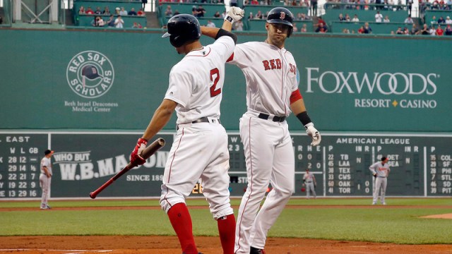 Boston Red Sox Shortstop Xander Bogaerts And Designated Hitter J.D. Martinez