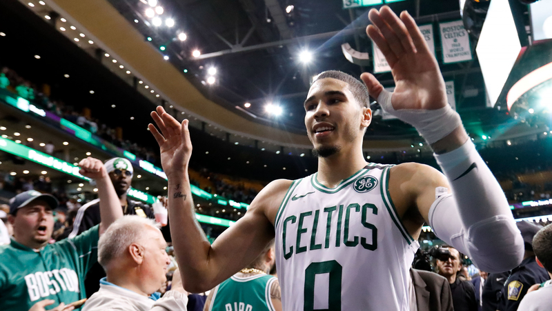 Watch: Jayson Tatum erupts for 20 points in a half at pro-am game