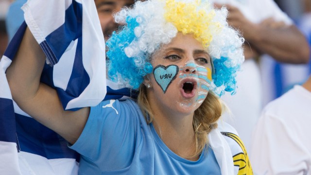 Uruguay soccer fan