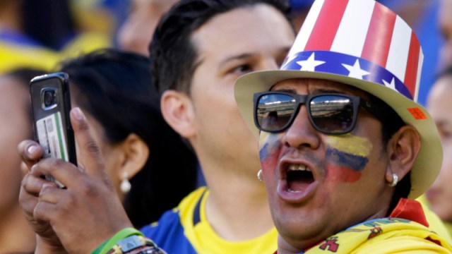 An Ecuador soccer fan