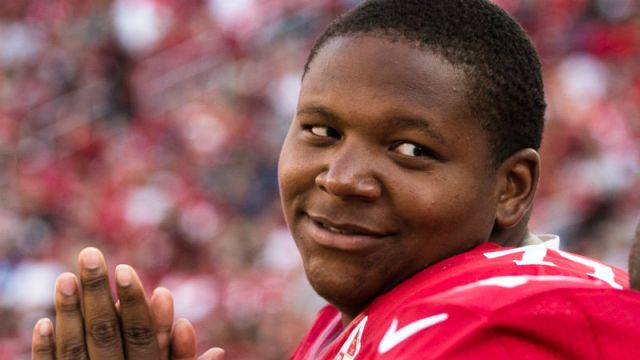 San Francisco 49ers offensive tackle Trent Brown