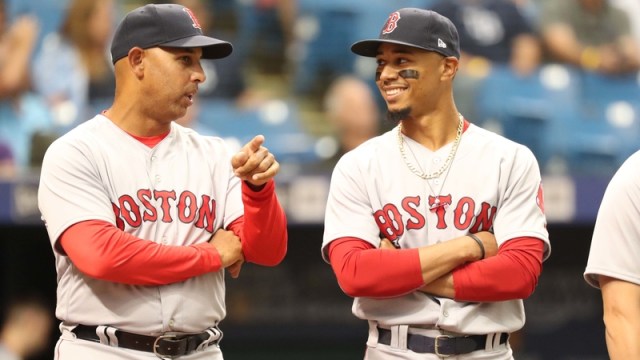 Boston Red Sox Manager Alex Cora And Right Fielder Mookie Betts