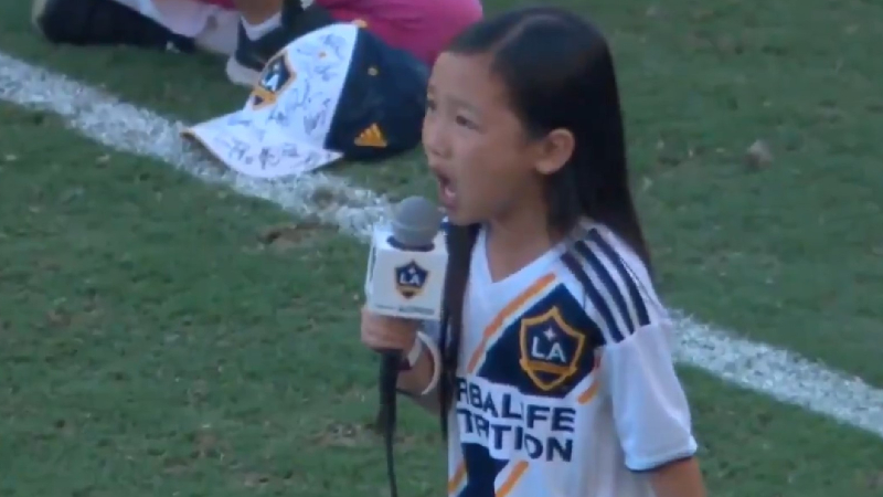 Child Singer Crushes National Anthem At Sounders Vs. LA