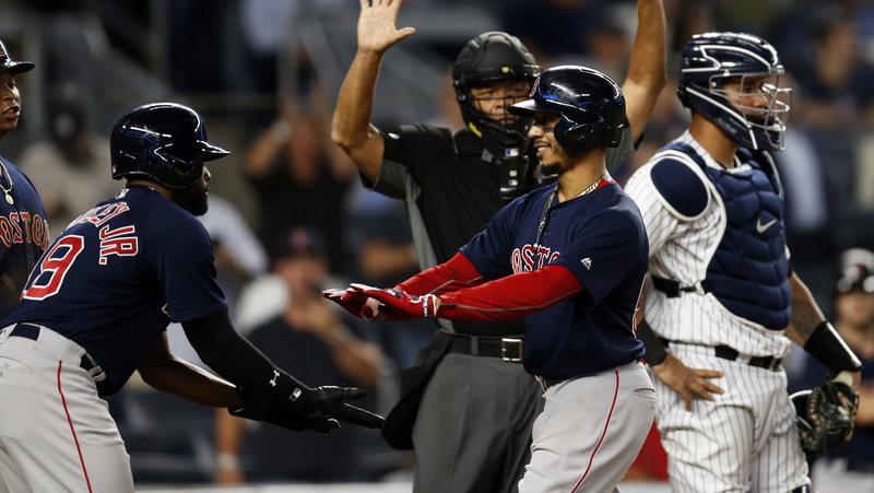 Mookie Betts, BOS // Sept 20, 2018 at NYY - BOS wins the AL East