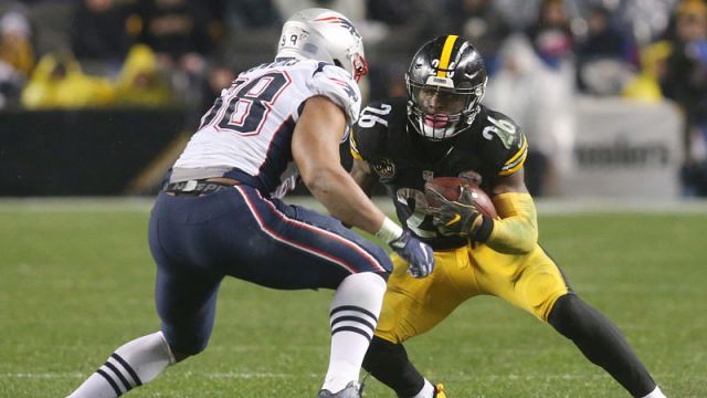 New England Patriots defensive end Trey Flowers, Pittsburgh Steelers running back Le'Veon Bell