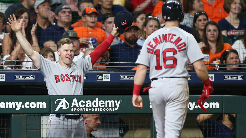 Brock Holt and Andrew Benintendi  Red sox nation, Red socks fan, Red sox  baseball