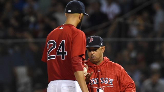 David Price gives the ball to Alex Cora