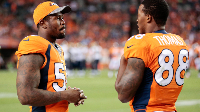 Demaryius Thomas offers Von Miller advice in contract standoff with Broncos