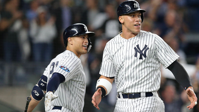 New York Yankees Giancarlo Stanton And Aaron Judge, 2018 Sports