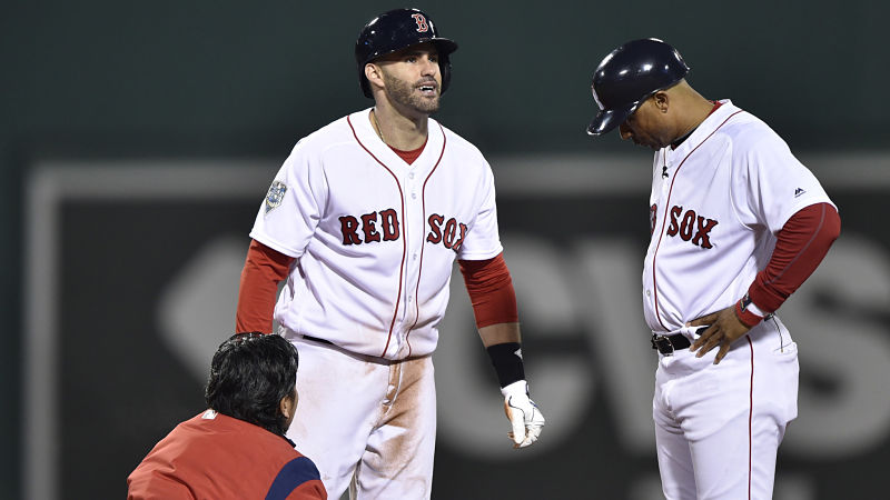 MLB World Series 2018: J.D. Martinez says ankle is 'a little bit