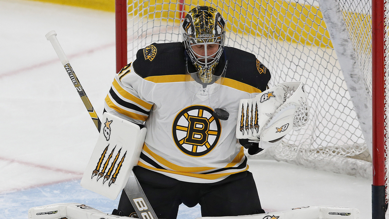 Bruins’ Jaroslav Halak Makes Big Save On Kailer Yamamoto In Second
Period